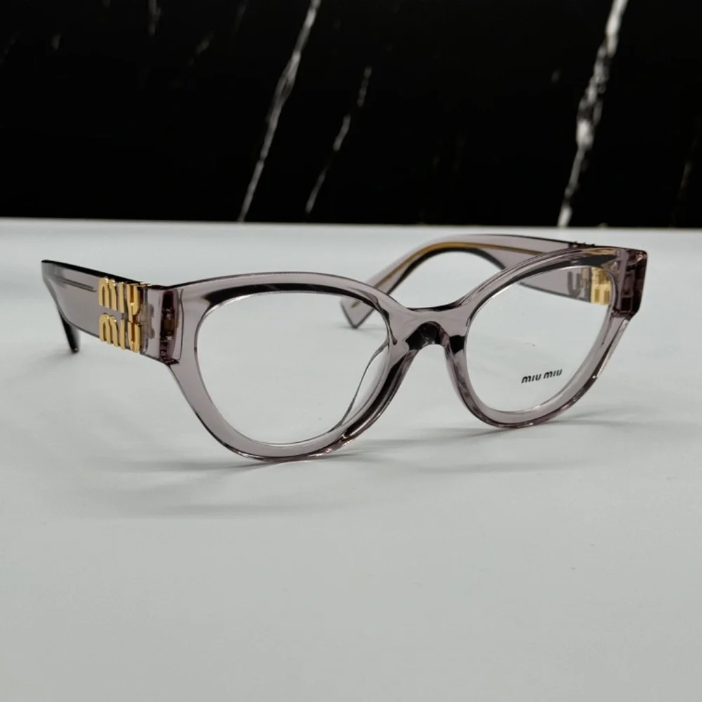 NEW VMU 01V 12W1O1 MIU MIU GREY CLEAR MU01VV 12W1O1 CAT EYE WOMEN EYEGLASSES